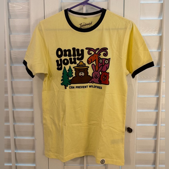 The Landmark Project Other - NWOT Retro Style Only You Can Prevent Wildfires Ringer Tee, Adult Unisex Small